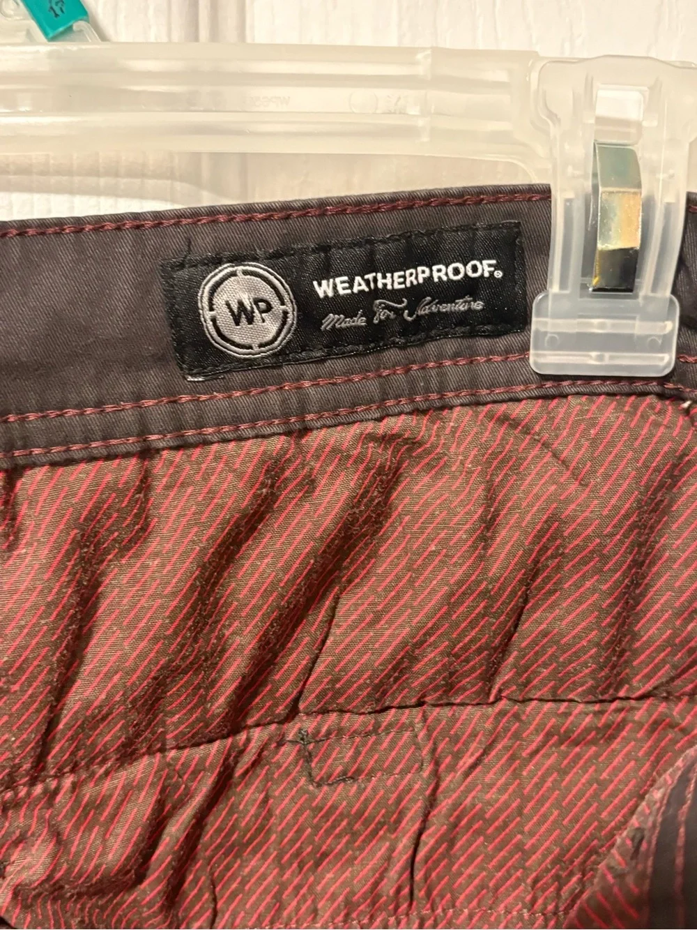 Weatherproof Men's Dark Brown Cargo Pants with Side Utility Pocket 36x30